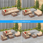 Ensemble de meubles de patio 5 pièces