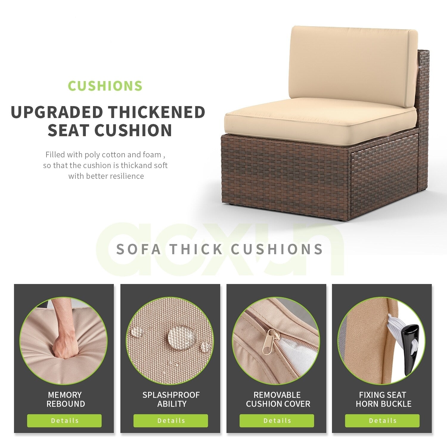 Ensembles de meubles de patio 5 pièces