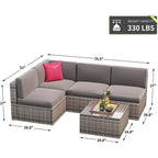 Ensembles de meubles de patio 5 pièces