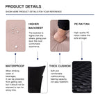 Ensemble de salle à manger d'extérieur en osier 5 pièces avec coussins et table