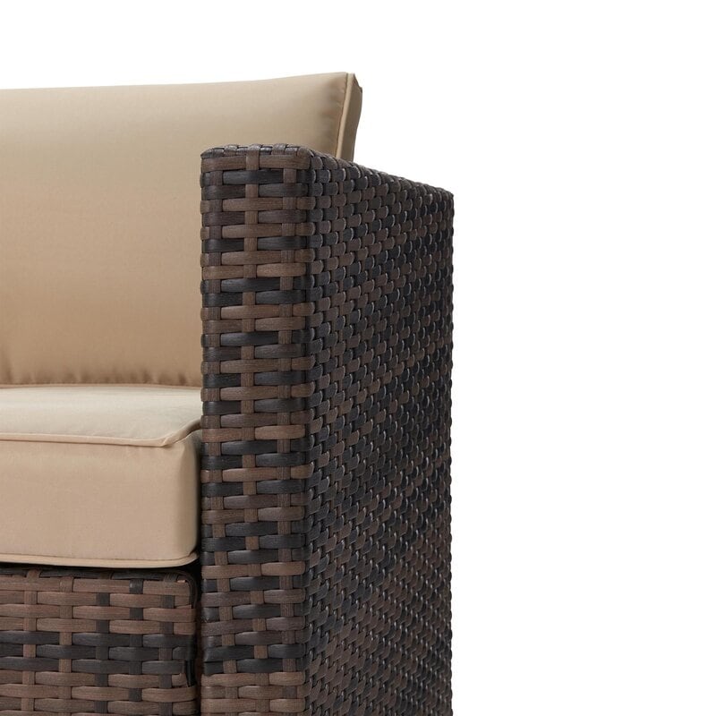 Ensemble de 3 canapés d'extérieur en osier pour patio