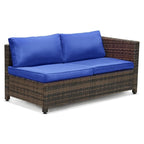 Ensemble de 3 canapés d'extérieur en osier pour patio