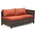 Ensemble de 3 canapés d'extérieur en osier pour patio