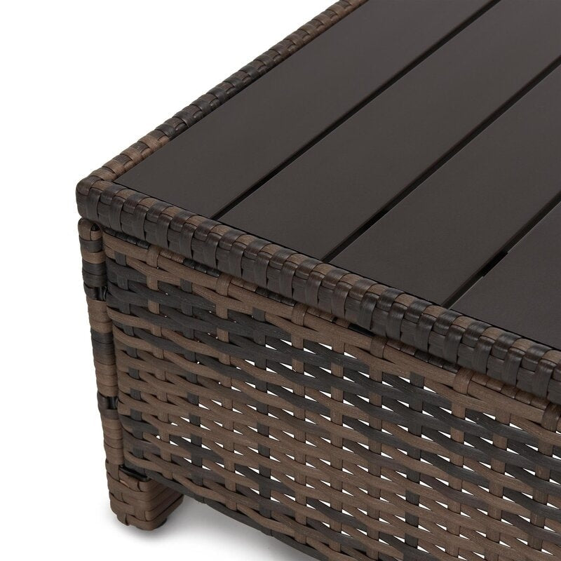 Ensemble de 3 canapés d'extérieur en osier pour patio