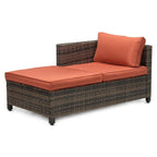 Ensemble de 3 canapés d'extérieur en osier pour patio