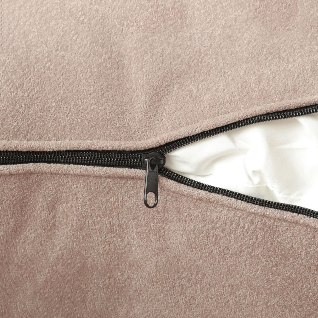 Canapé modulable en velours côtelé 5 places en forme de L avec plusieurs coussins