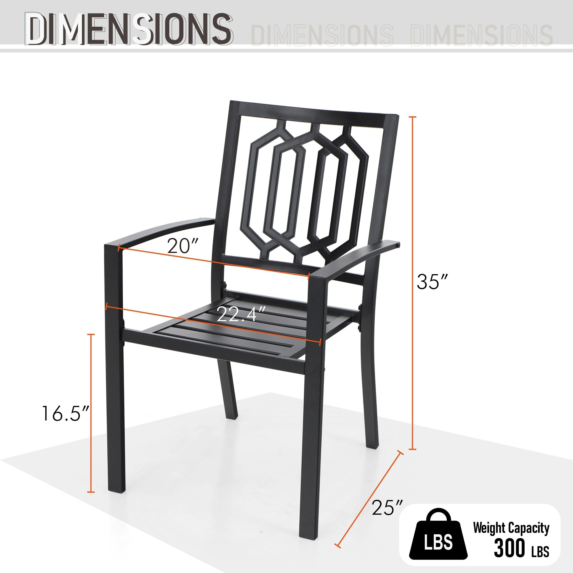 Ensemble de salle à manger d'extérieur 5 pièces avec revêtement électrolytique et chaises empilables