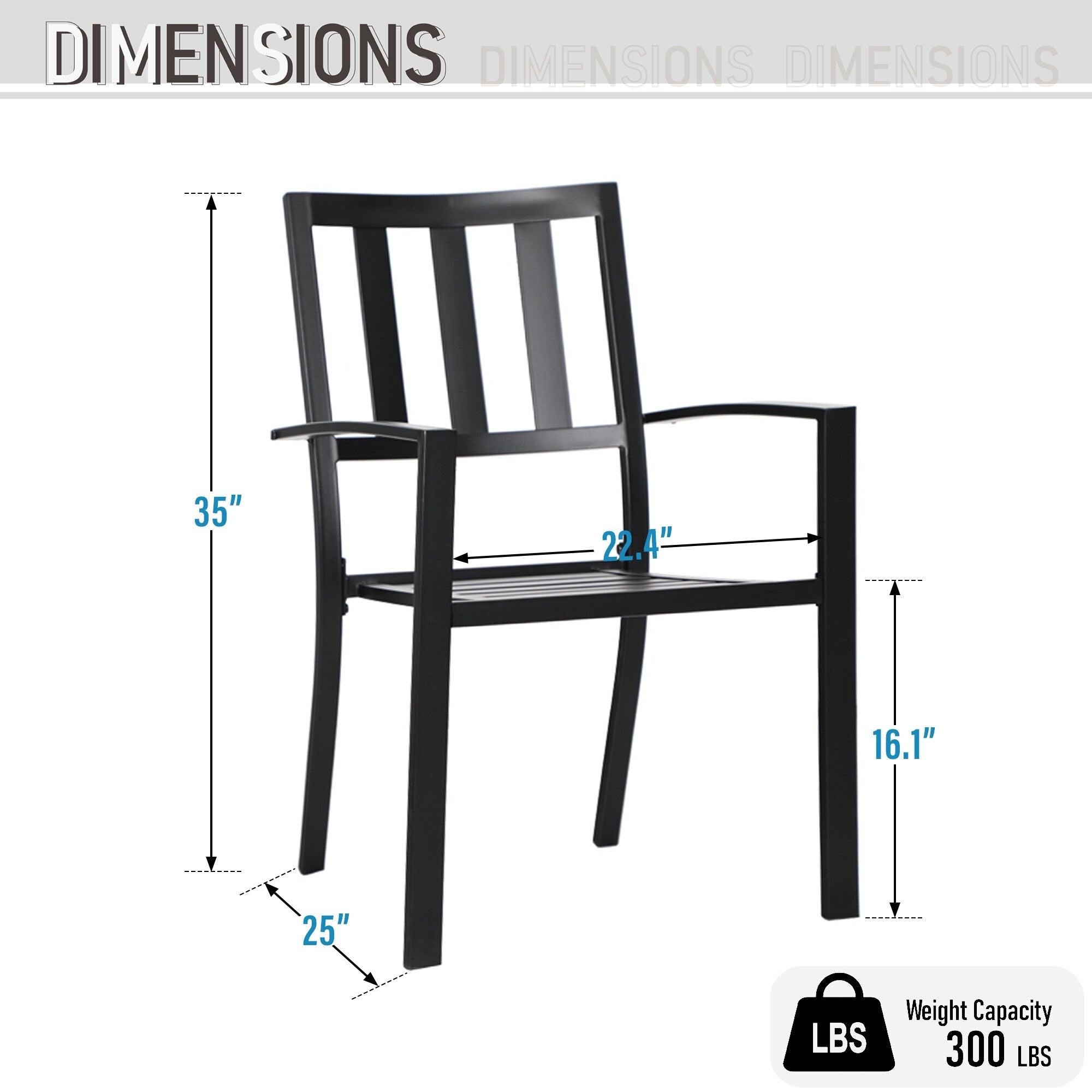 Ensemble de salle à manger d'extérieur 5 pièces avec revêtement électrolytique et chaises empilables