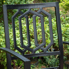 Ensemble de salle à manger d'extérieur 5 pièces avec revêtement électrolytique et chaises empilables