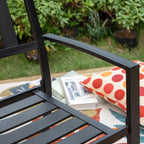 Ensemble de salle à manger d'extérieur 5 pièces avec revêtement électrolytique et chaises empilables