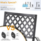 Ensemble de salle à manger d'extérieur 5 pièces avec revêtement électrolytique et chaises empilables