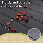 Ensemble de salle à manger d'extérieur 5 pièces avec revêtement électrolytique et chaises empilables