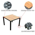 Ensemble de salle à manger d'extérieur en osier 5 pièces pour patio