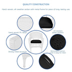 Ensemble de salle à manger en résine tressée blanche 5 pièces