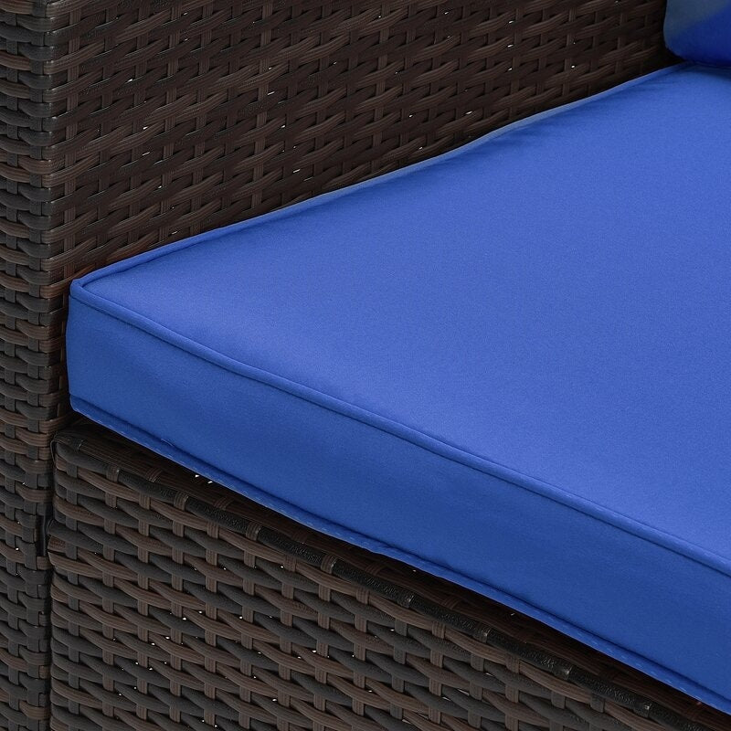 Ensemble de meubles de patio en osier de 5 pièces