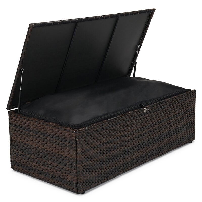 Ensemble de meubles de patio en osier de 5 pièces