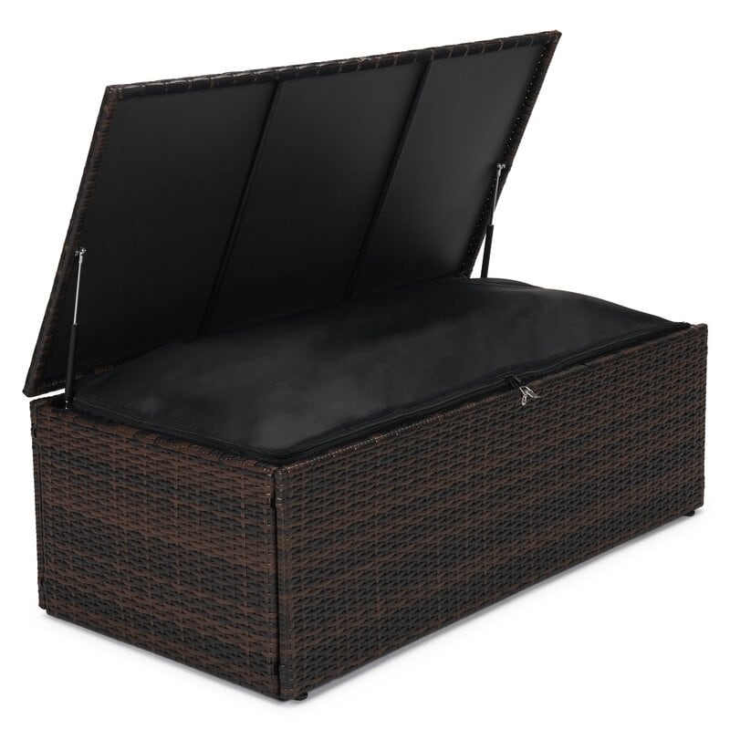 Ensemble de meubles de patio en osier de 5 pièces