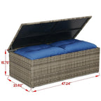 Ensemble de meubles de patio en osier de 5 pièces