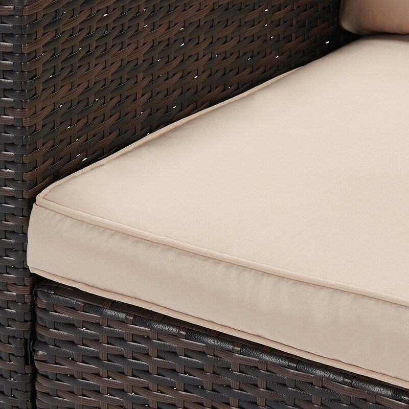 Ensemble de meubles de patio en osier de 5 pièces