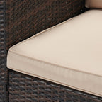 Ensemble de meubles de patio en osier de 5 pièces