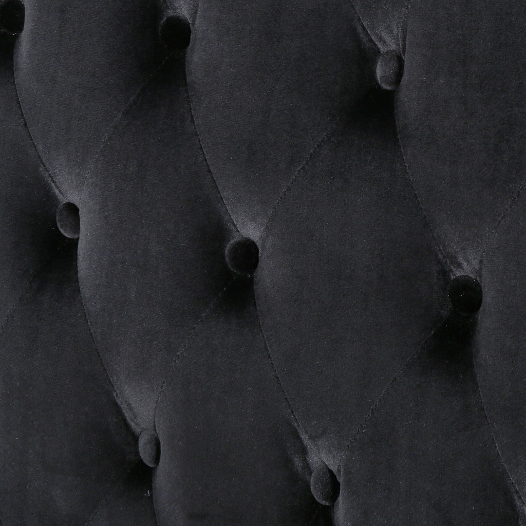 Canapé causeuse capitonné en velours avec pieds en bois pour salon (50,25")