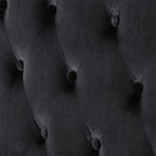 Canapé causeuse capitonné en velours avec pieds en bois pour salon (50,25")