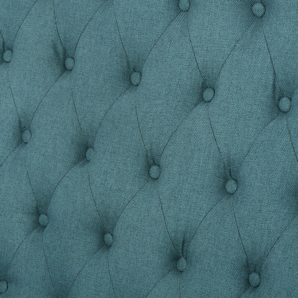 Canapé causeuse capitonné en velours avec pieds en bois pour salon (50,25")