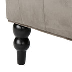 Canapé causeuse capitonné en velours avec pieds en bois pour salon (50,25")