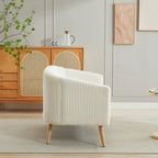 Canapé 2 places moderne à 50,78 $, tissu velours côtelé, avec pieds en bois naturel