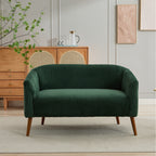 Canapé deux places moderne 50,78 $, tissu velours côtelé, avec pieds en bois de noyer