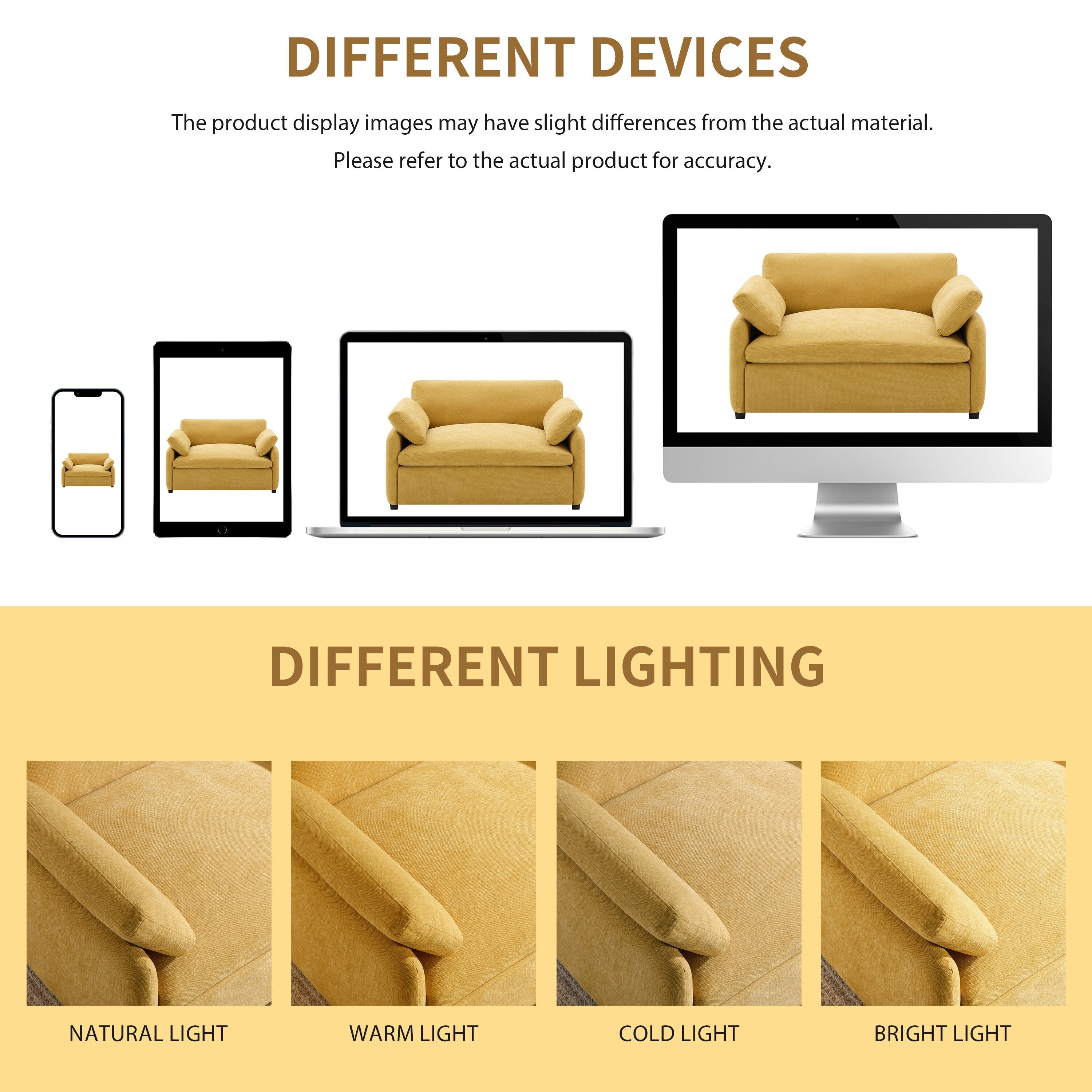 Fauteuil de salon surdimensionné en chenille de 50 po - Fauteuil à assise large et profonde avec motif à blocs de couleurs et coussins décoratifs