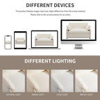 Fauteuil d'appoint simple surdimensionné en chenille 50 x 43, siège large et profond, fauteuil rembourré moderne et confortable