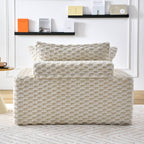 Canapé confort de 51 pouces : deux coussins et un dossier, adapté à de multiples situations dans les chambres et les salons