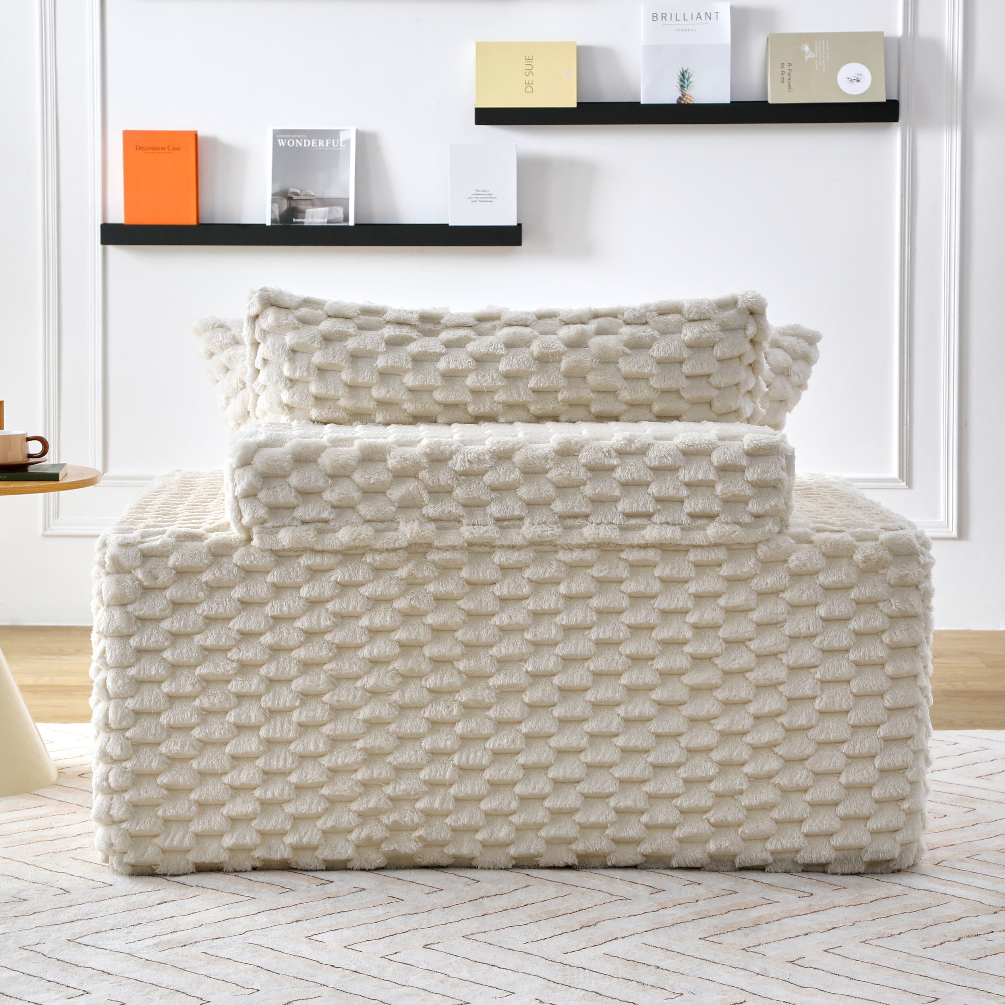 Canapé confort de 51 pouces : deux coussins et un dossier, adapté à de multiples situations dans les chambres et les salons