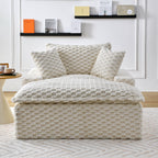 Canapé confort de 51 pouces : deux coussins et un dossier, adapté à de multiples situations dans les chambres et les salons