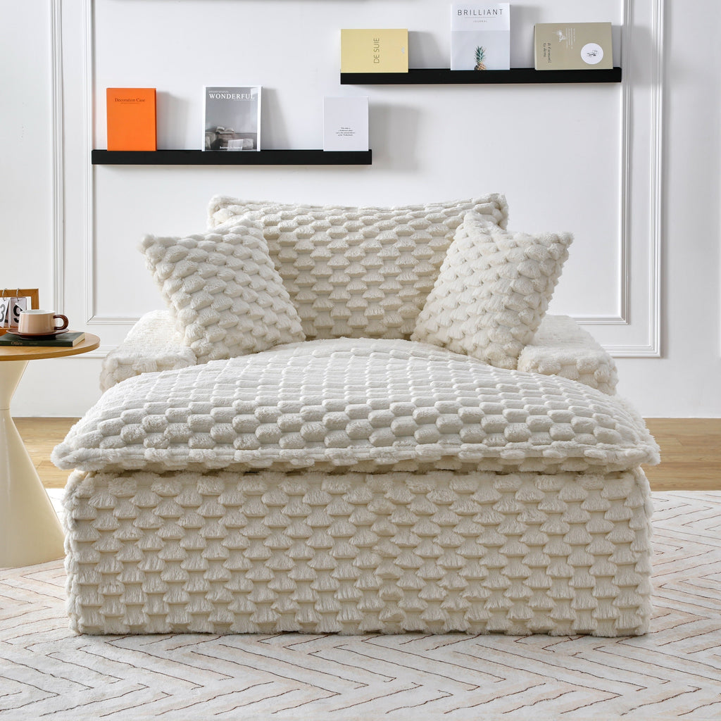 Canapé confort de 51 pouces : deux coussins et un dossier, adapté à de multiples situations dans les chambres et les salons