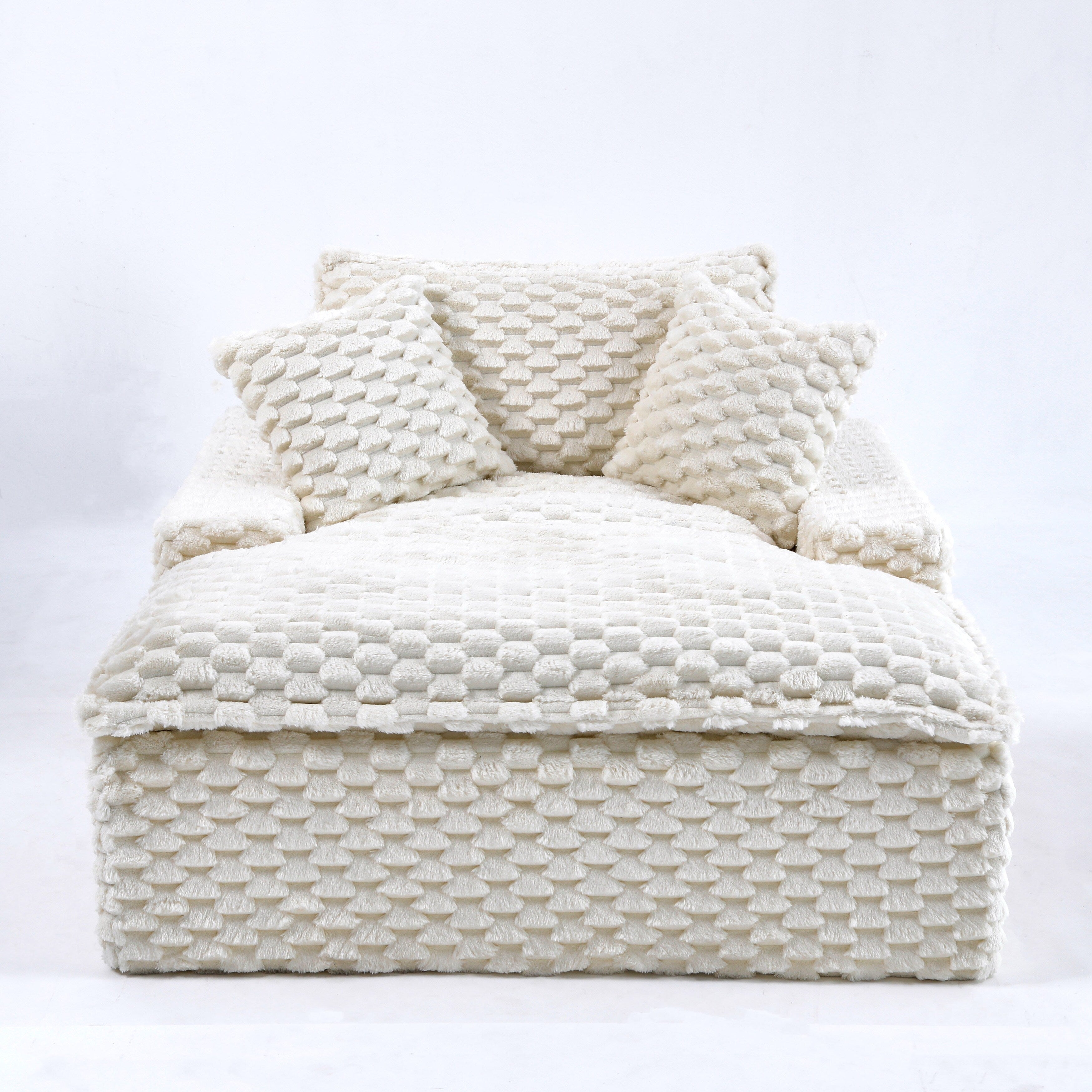 Canapé confort de 51 pouces : deux coussins et un dossier, adapté à de multiples situations dans les chambres et les salons