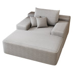 Canapé 2 places en velours côtelé 51,2 po - Siège profond et moelleux, capacité de charge de 272 kg, sans assemblage, avec coussins ergonomiques