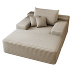 Canapé 2 places en velours côtelé 51,2 po - Siège profond et moelleux, capacité de charge de 272 kg, sans assemblage, avec coussins ergonomiques