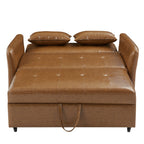 Canapé-lit convertible en polyuréthane 51,57 po avec 3 ports USB, capacité de charge de 181 kg et mécanisme de lit gigogne