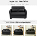 Canapé-lit convertible en polyuréthane 51,57 po avec 3 ports USB, capacité de charge de 181 kg et mécanisme de lit gigogne