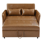 Canapé-lit convertible en polyuréthane 51,57 po avec 3 ports USB, capacité de charge de 181 kg et mécanisme de lit gigogne