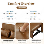 Canapé-lit convertible en polyuréthane 51,57 po avec 3 ports USB, capacité de charge de 181 kg et mécanisme de lit gigogne