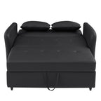 Canapé-lit convertible en polyuréthane 51,57 po avec 3 ports USB, capacité de charge de 181 kg et mécanisme de lit gigogne