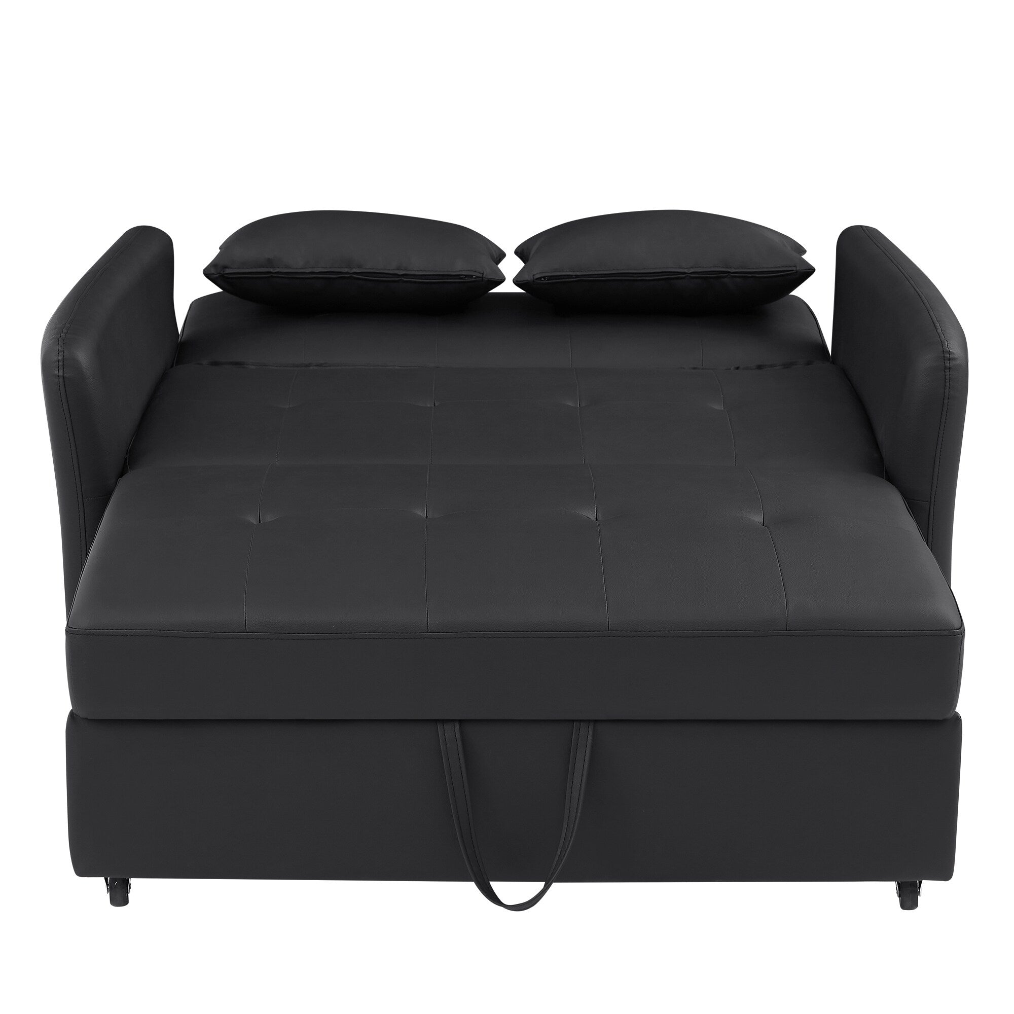 Canapé-lit convertible en polyuréthane 51,57 po avec 3 ports USB, capacité de charge de 181 kg et mécanisme de lit gigogne