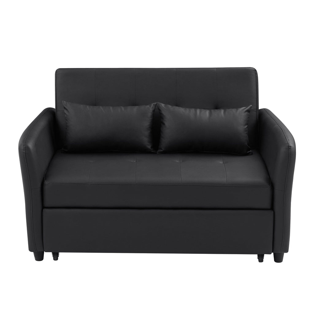 Canapé-lit convertible en polyuréthane 51,57 po avec 3 ports USB, capacité de charge de 181 kg et mécanisme de lit gigogne