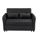 Canapé-lit convertible en polyuréthane 51,57 po avec 3 ports USB, capacité de charge de 181 kg et mécanisme de lit gigogne