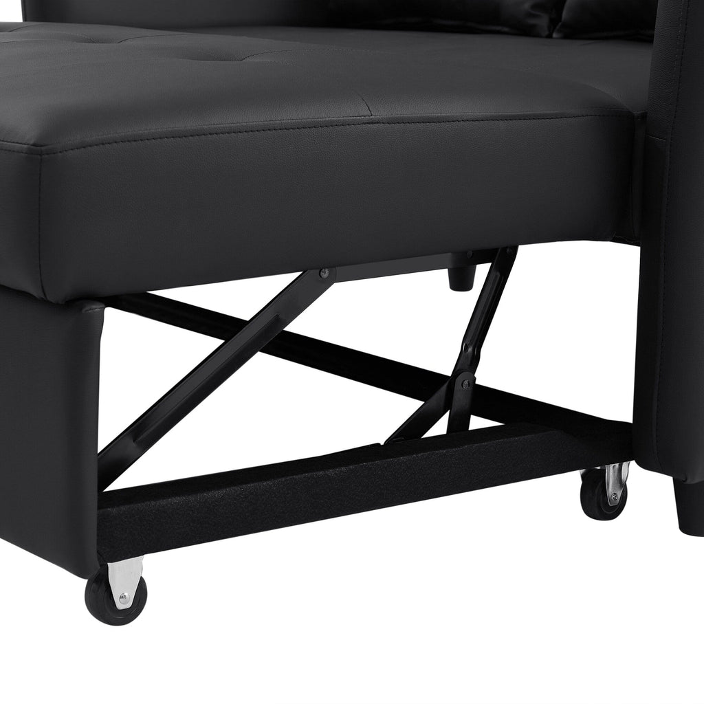 Canapé-lit convertible en polyuréthane 51,57 po avec 3 ports USB, capacité de charge de 181 kg et mécanisme de lit gigogne