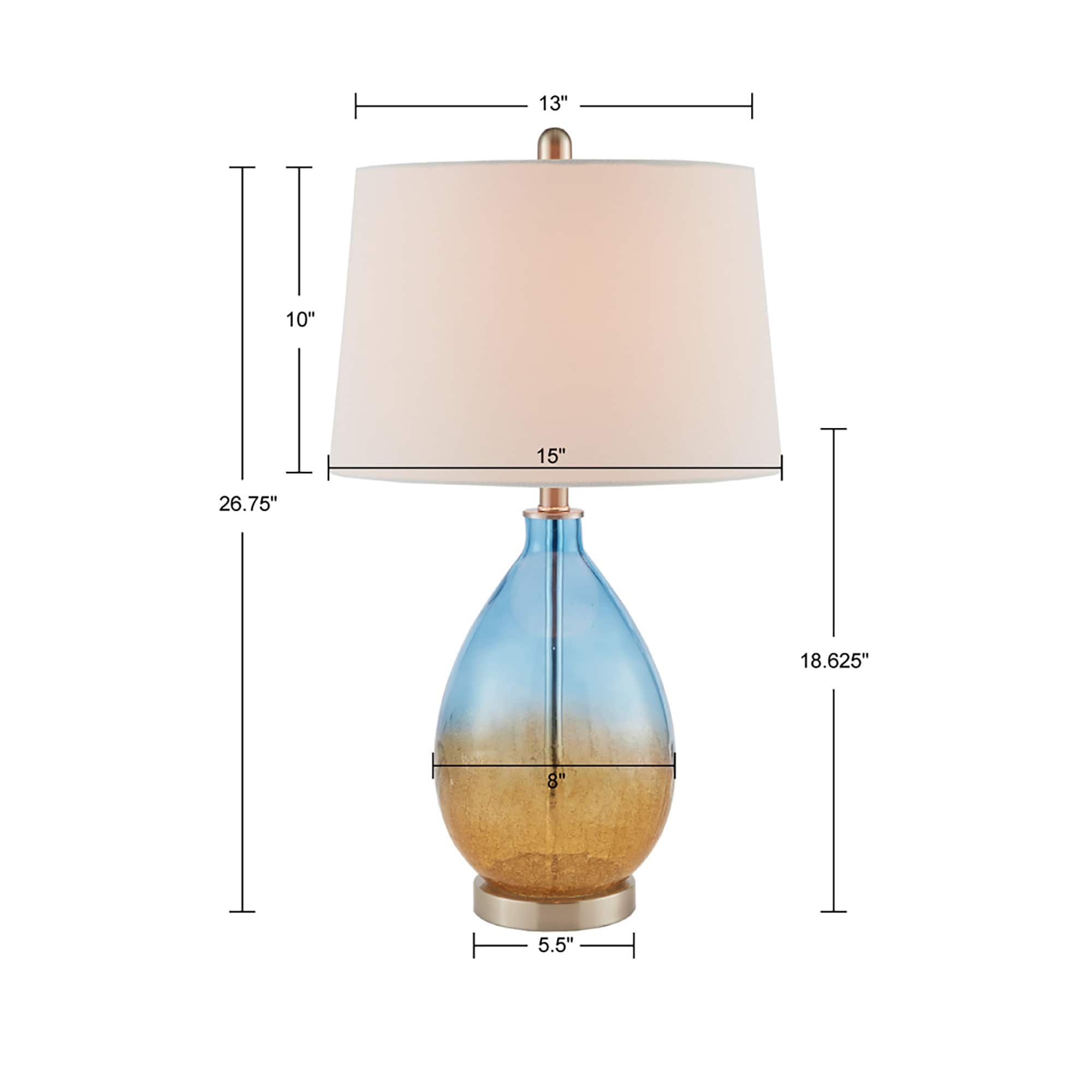 Lampe de table Cortina en verre ombré 510 Design, lot de 2