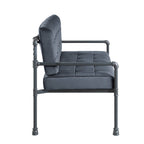 Canapé causeuse capitonné en velours de 51 cm avec coussin d'assise en mousse à mémoire de forme pour le salon